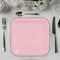 24 Count Light Pink Square Paper Dessert Plates for Baby Shower Birthday Wedding Party Easy Cleanup 7 Inch